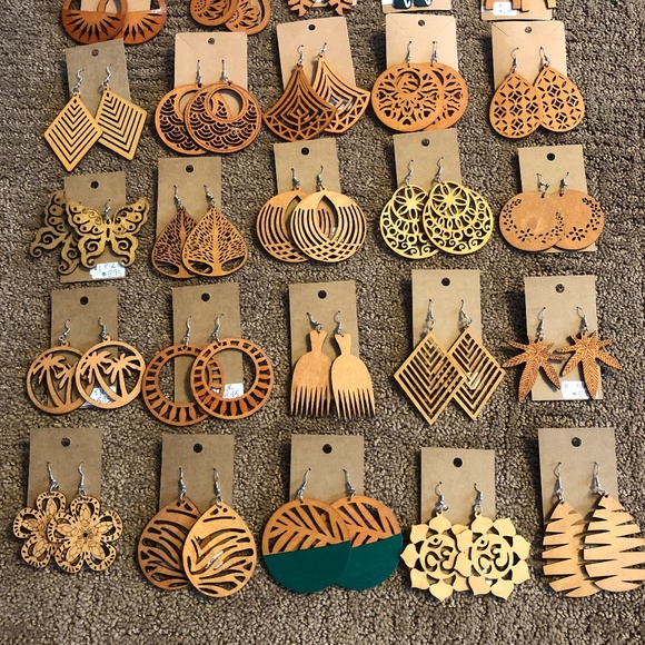 Jewelry - Wooden Earrings bundle